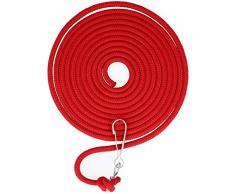 com-four® Schwungseil mit Karabinerhaken, Springseil mit Drehwirbelhaken, Hüpfseil