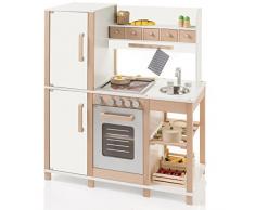 SUN Kinderküche Spielküche aus Holz in natur-weiss - 04138 - Küche
