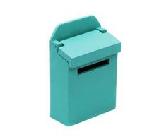Exceart Holzpuppenhaus Briefkasten 1: 12 Mini Mailbox Modell Dekorative Briefkasten Miniatur Briefkasten Kleine Raum Szene Einstellung Requisiten (Grün)