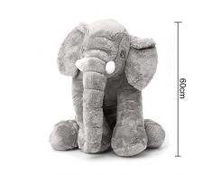 Onlyonehere Elefant Kuscheltier,60cm Plüschtier Groß Grau Geschenk Für Kinder
