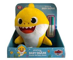 Baby Shark Singleton – BS2020 Plüschhai, 30cm, zum ausmalen