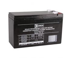 EMOS B9675 Wartungsfreier Bleiakku/Bleiakkumulator für Kinderfahrzeuge, USV-Anlagen, 12V, 9 Ah, faston 6,3 mm, 12 V