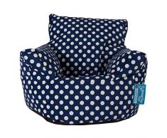 Lounge Pug®, Kindersessel Sitzsack, Sitzsack Kinder, Druck Blau Getupft