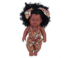 Weiche Babypuppe Künstliche Neugeborene Babypuppen Vinyl Lebensechte Ganzkörper Reborn Puppe Interaktive Spiele Spielzeug für Kleinkind Jungen Mädchen Geburtstagsgeschenk (Yellow Floral Jumpsuit)