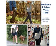 SlowTon Tragetuch Hund, Katze Haustier Hand Schleuderträger Schultertasche Verstellbare Gepolsterte Schultergurt mit Fronttasche hundetragebeutel Metro Outdoor