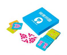 TOYANDONA 1 Satz Holzmusterblöcke Satz Geometrische Formen Puzzle Spiegel Stil Holzpuzzle Pädagogische Montessori Lernspielzeug für Kinder Kinder Kleinkinder