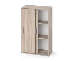 Vicco Kleiderschrank Falk Wäscheschrank Schiebetürenschrank Kinder Kommode (Sonoma Eiche)