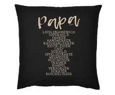 Art & Detail Shirt Kissen: Papa Dad Vatertag Papa LieblingsMensch KuschelTiger - als Geschenk