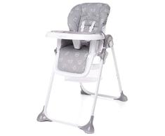 4Baby Decco Kinderhochstuhl klappbar mit Liegefunktion und Tisch, grau