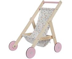 Little Dutch 4441 Holz Puppenbuggy – Spring Flowers, Mehrfarbig, 44 cm x 31,5 cm x 51 cm (LxBxH)