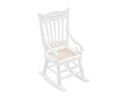 Odoria 1/12 Miniatur Schaukelstuhl aus Holz Puppenhaus Möbel Zubehör