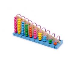 small foot 2138 Rechenrahmen aus Holz, Rechenschieber mit integrierten Rechenaufgaben und Holzperlen, ab 6 Jahre