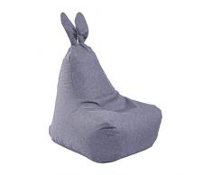 Kaninchen-Design Stofftier Sitzsack Bezug Bean Bag Sessel Sitzkissen Bezüge Abdeckung für Kinder - Grau