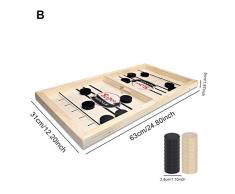 dewdropy Kopf-an-Kopf-Tischhockey-Tischspiele Aus Holz Für Kinder Und Erwachsene, Tragbares Hockeyspiel Für Familienfeiern
