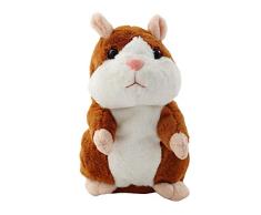 letaowl Kuschel Tier 15cm Sprechender Hamster Sprechender Sprechender Tonaufnahme Wiederholtes Stofftier Kleintier Hamsterspielzeug Kinder Kinder (zufällige Farbe)