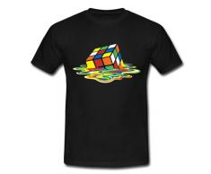 Rubiks Cube Zauberwürfel Melting Cube Männer T-Shirt von Spreadshirt®, S, Schwarz