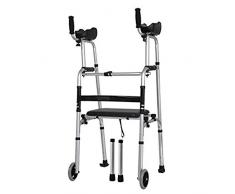 lHishop Leichte Travel Walker Unterstützung Faltschlitten Roll Ultra Walker Mit Rädern Und Handgriff Einstellbar