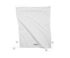 Le Petit Beurre Universal Sonnensegel für Kinderwagen Buggy Babywanne Baby Sonnenschutz aus 100% GOTS Bio Baumwolle 60x70 cm - Vichy Karo - Grau