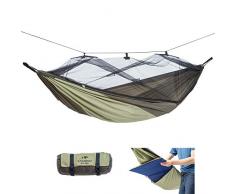 AMAZONAS Ultra-Light Hängematte Moskito Traveller Thermo XXL 780g 305 x 160cm bis 200kg in Grün