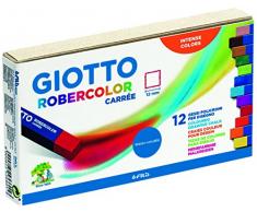 Giotto 5366 00 - RoberColor Carree, Wandtafelkreide farbig, Karton mit 12 sortierten Farben