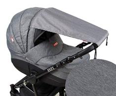 BABYLUX Sonnenschutz SONNENSEGEL für Kinderwagen Buggy UV Schütz (54. Dunkel Grau)