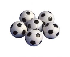 LUOEM 6 Stück Tischfußball Kickerbälle Schwarz Weiß