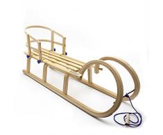 Holzfee Colint Baran 120 RL Hörnerrodel mit Schlittenlehne Hörnerschlitten Holzschlitten Schlitten