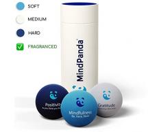3X Stressbälle für Körper und Geist - AROMATHERAPIE + Positive AFFIRMATIONEN, um Angst zu lindern + die Stimmung aufzubessern! Der ideale Antistressball für Stressabbau und Stressbewältigung.