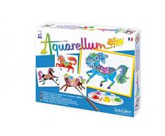 Sentosphere 3900691 - Aquarellum Junior Pferde, Malset 4 Ausmalbilder