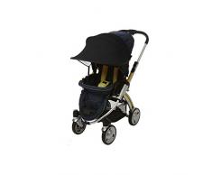 Universalgröße Sonnenschutz für Kinderwagen - Baby Sonnenverdeck für Buggy & Sportwagen|Blockiert bis zu 99% UV UPF50+|Sonnendach und hilft Babys zu schlafen (Schwarz)