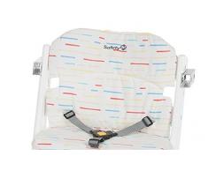 Safety 1st Timba Hochstuhl-Sitzkissen, schnelle und einfache Befestigung, waschbar, bietet dem Kind noch mehr Komfort, rot gestreift