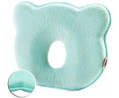 LitoTree Baby-Kissen für Flachkopf-Syndrom, Memory-Schaum-Kissen für Baby, sicheres medizinisches Kopfkissen für Neugeborene blau