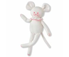 Petit Bateau Kuschelmaus Maus weiß neonpink