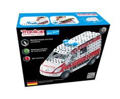 TRONICO Metallbaukasten Krankenwagen Notarzt 508 Konstruktionsspielzeug - Mint - STEM - Modellbau - Bauen mit Werkzeug