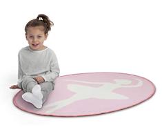 Delta Kinderteppich für Mädchen, rutschfest Ballerina