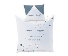 STERNE Baby Bettwäsche Set für Wiege/Kinderwagen/Stubenwagen ☆ SWEET DREAMS · 2 teilig · Kissenbezug 35x40 + Bettbezug 80x80 cm