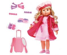 Bayer Design 94635 - Funktionspuppe Charlene mit Haaren und Schlafaugen - spricht und singt 90 Sätze, 2 Gedichte und 8 Lieder