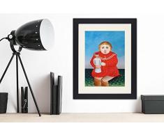 1art1 113556 Henri Rousseau - Mädchen mit Puppe, 1905 Gerahmtes Poster Für Fans und Sammler 40 x 30 cm