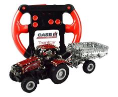 Tronico 09581 - Metallbaukasten Traktor Case IH Magnum 340 mit Kippanhänger und Fernsteuerung, Maßstab 1:64, Micro Serie, rot, 461 Teile