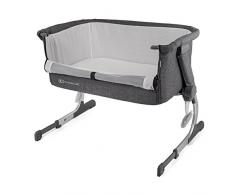 Kinderkraft Zustellbett UNO 2 in 1, Babybetten, Beistellbett, Kinderbett, Kinderreisebett, für Zuhause und Unterwegs, Leichte Konstruktion 8,4 kg, Aluminiumrahmen, Selbständiges, Zubehör