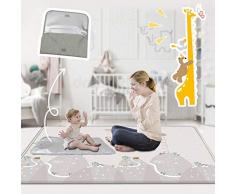 Buyger Baby Krabbelmatte Spielmatte Spielteppich - 1CM Thick - Wasserdicht - Double Sided - Faltbarer - LDPE Plastik - 200 x 180cm - für Innen oder Außenbereich