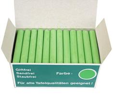 ATLA 72 STK Schulkreide Tafelkreide - staubfrei, giftfrei, sandfrei - leuchtende Farben (grün)