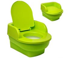 alles-meine.de GmbH Kindertoilette - Töpfchen / Nachttopf / Babytopf - mit Deckel - grün - apfelgrün - Bieco - groß - Reisetoilette - Babytöpfchen / Kindertopf / Lerntöpfchen - T..