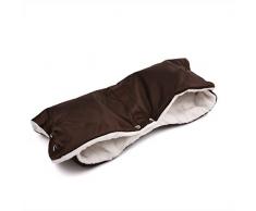 Upgrow Handwärmer Wasserdicht Handschuhe mit Warm Flanell Handmuff für Kinderwagen Buggy Universalgröße (Braun)