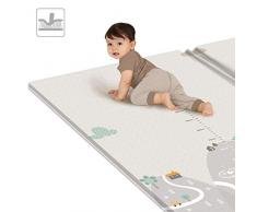 Seciie Spielmatte Baby, Groß XXXL Krabbeldecke Baby Krabbelmatte Doppelseitig Faltbar Baby Spieldecke XPE rutschfeste Spielmatte für Baby 200 x 180 x 1cm