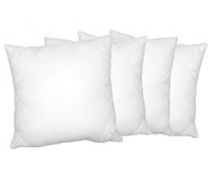 Moon Feeling 4er Pack Gesteppte Füllkissen Innenkissen Sofakissen Kopfkissen 60x60 cm extra fest gefüllt mit Reißverschluss 95° waschbar