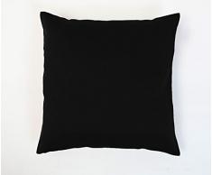 DEKOKISSEN KISSENHÜLLE KISSENBEZUG SOFAKISSEN VIVID (Schwarz 34, 50x50cm)