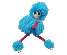 TXYFYP Kinder Marionette 2 STÜCKE Traditionellen Tier Festival Kinder Spielzeug Seilkontrolle Handwerk Pädagogisches Handgemachtes Holzpuppe Strauß Form Puppe Geschenke Muppets(Blau)