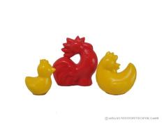 Greifling Greiftiere Hühnerfamilie Hahn, Huhn und Küken aus Kunststoff