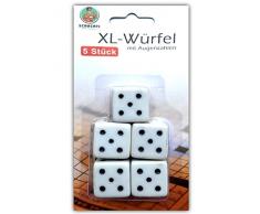 25 Stück Große XL Würfel mit Augenzahlen | Würfelset | Spielwürfel Knobel Mäxle